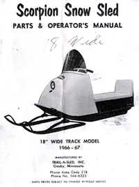 Snowmobile parts manual