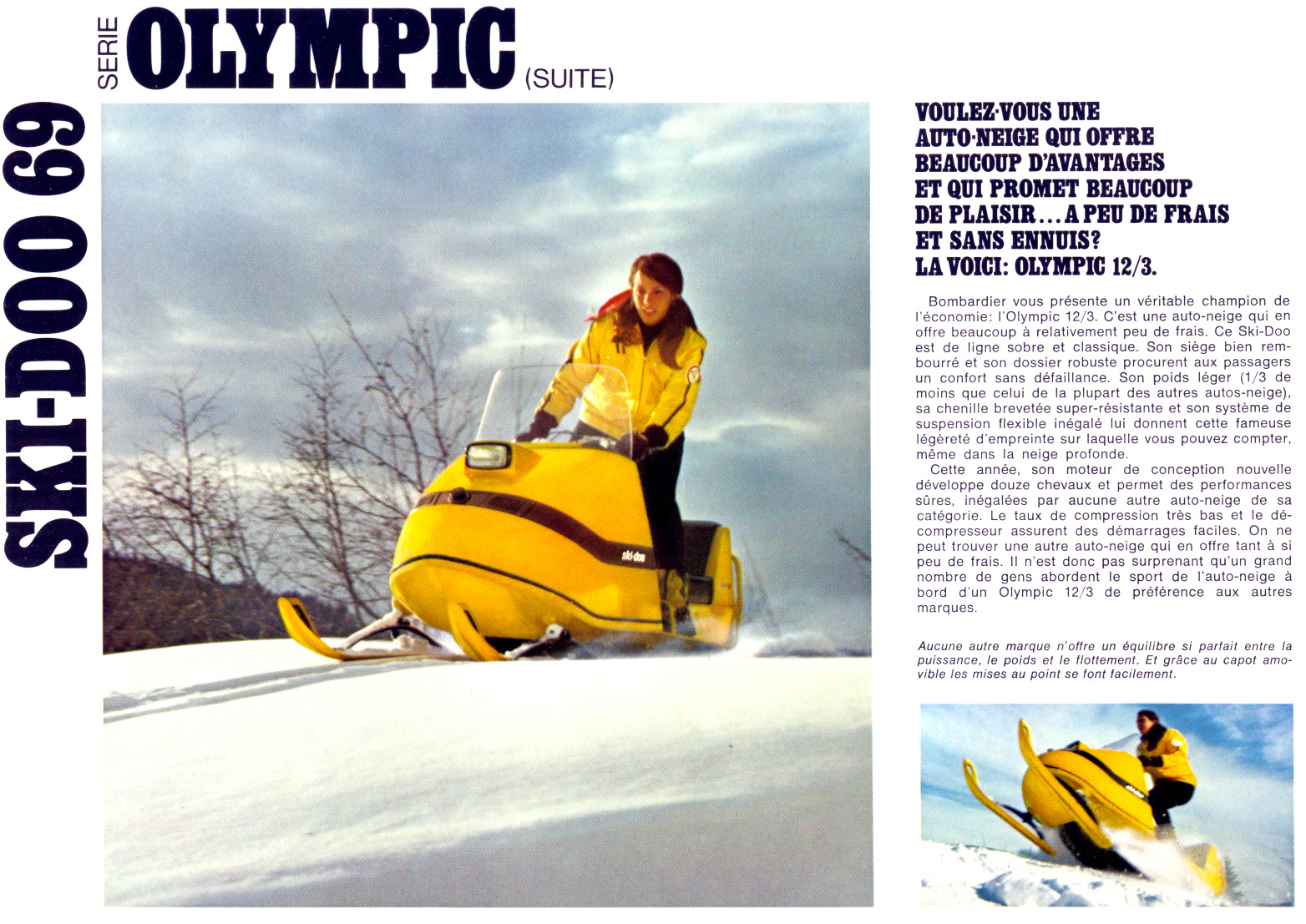 1969 SKI DOO OLYMPIQUE SNOWMOBILE